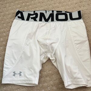 Under Armour White Sliding Shorts